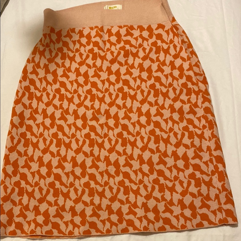 M Missoni Orange Patterned Skirt